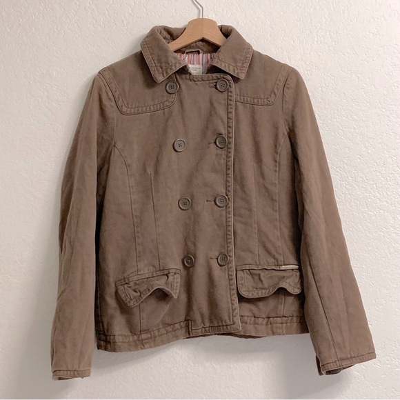 American Eagle Outfitters Jackets & Blazers - VTG American Eagle Outfitters Brown Cotton Jacket Coat, Size L